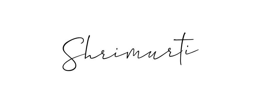 Use a signature maker to create a handwritten signature online. With this signature software, you can design (Allison_Script) your own signature for name Shrimurti. Shrimurti signature style 2 images and pictures png