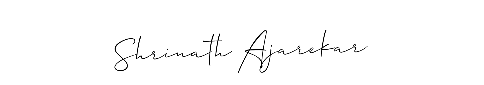 Also You can easily find your signature by using the search form. We will create Shrinath Ajarekar name handwritten signature images for you free of cost using Allison_Script sign style. Shrinath Ajarekar signature style 2 images and pictures png