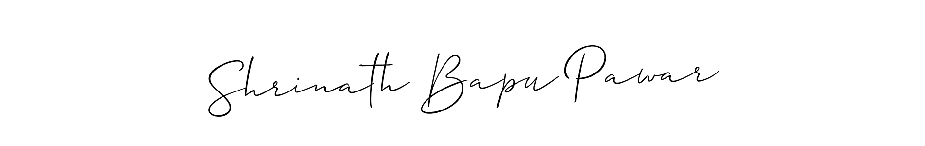 How to make Shrinath Bapu Pawar name signature. Use Allison_Script style for creating short signs online. This is the latest handwritten sign. Shrinath Bapu Pawar signature style 2 images and pictures png