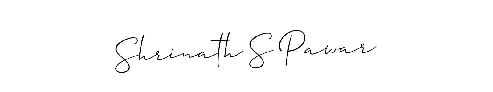 Create a beautiful signature design for name Shrinath S Pawar. With this signature (Allison_Script) fonts, you can make a handwritten signature for free. Shrinath S Pawar signature style 2 images and pictures png