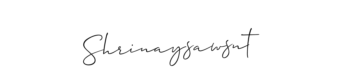 Create a beautiful signature design for name Shrinaysawsnt. With this signature (Allison_Script) fonts, you can make a handwritten signature for free. Shrinaysawsnt signature style 2 images and pictures png