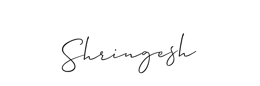 Use a signature maker to create a handwritten signature online. With this signature software, you can design (Allison_Script) your own signature for name Shringesh. Shringesh signature style 2 images and pictures png