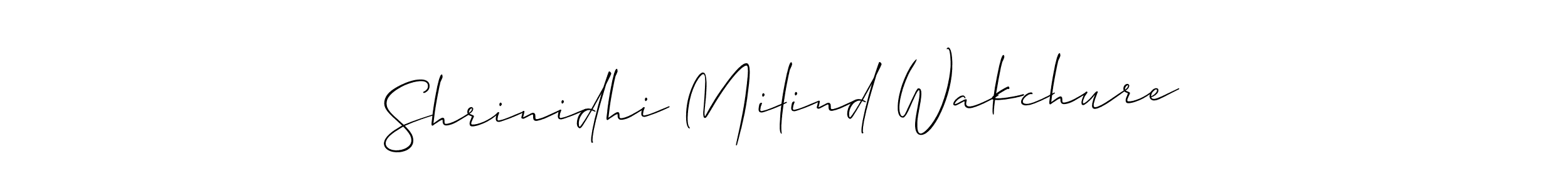 Shrinidhi Milind Wakchure stylish signature style. Best Handwritten Sign (Allison_Script) for my name. Handwritten Signature Collection Ideas for my name Shrinidhi Milind Wakchure. Shrinidhi Milind Wakchure signature style 2 images and pictures png