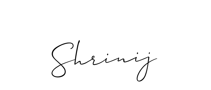 How to make Shrinij name signature. Use Allison_Script style for creating short signs online. This is the latest handwritten sign. Shrinij signature style 2 images and pictures png