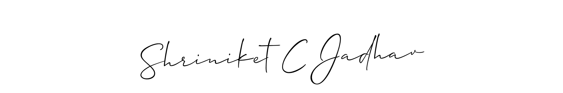 How to make Shriniket C Jadhav signature? Allison_Script is a professional autograph style. Create handwritten signature for Shriniket C Jadhav name. Shriniket C Jadhav signature style 2 images and pictures png
