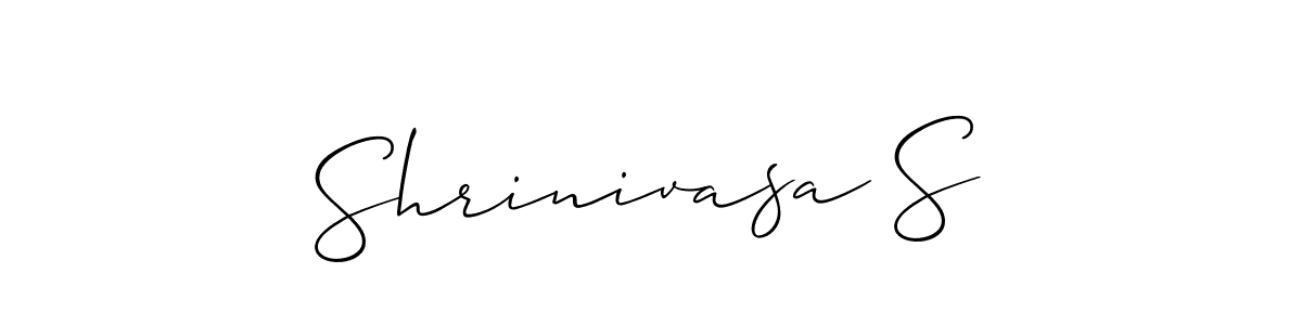The best way (Allison_Script) to make a short signature is to pick only two or three words in your name. The name Shrinivasa S include a total of six letters. For converting this name. Shrinivasa S signature style 2 images and pictures png