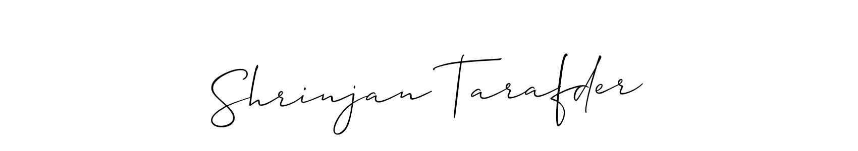 Allison_Script is a professional signature style that is perfect for those who want to add a touch of class to their signature. It is also a great choice for those who want to make their signature more unique. Get Shrinjan Tarafder name to fancy signature for free. Shrinjan Tarafder signature style 2 images and pictures png