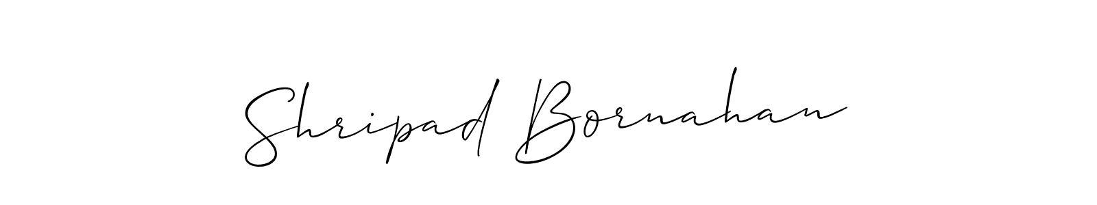 Check out images of Autograph of Shripad Bornahan name. Actor Shripad Bornahan Signature Style. Allison_Script is a professional sign style online. Shripad Bornahan signature style 2 images and pictures png