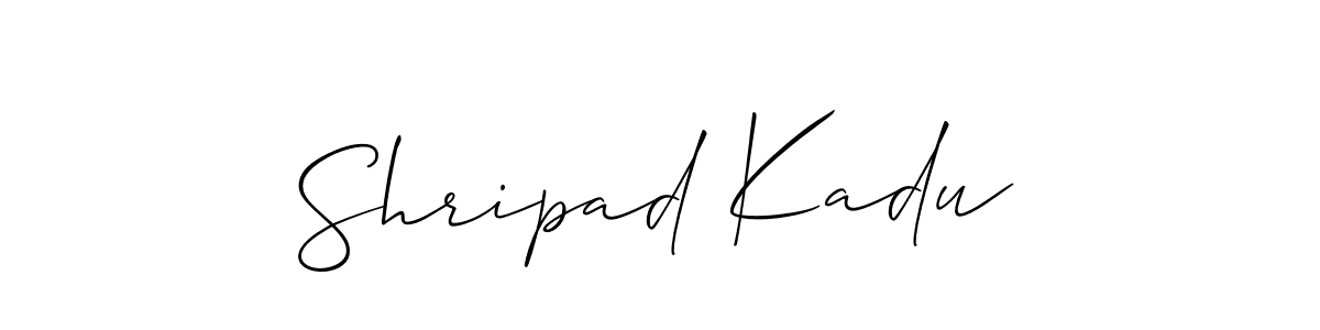 Similarly Allison_Script is the best handwritten signature design. Signature creator online .You can use it as an online autograph creator for name Shripad Kadu. Shripad Kadu signature style 2 images and pictures png