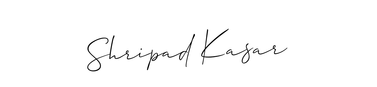 How to Draw Shripad Kasar signature style? Allison_Script is a latest design signature styles for name Shripad Kasar. Shripad Kasar signature style 2 images and pictures png