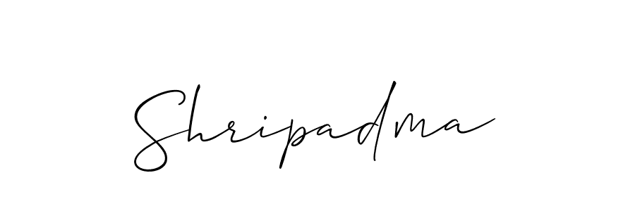 It looks lik you need a new signature style for name Shripadma. Design unique handwritten (Allison_Script) signature with our free signature maker in just a few clicks. Shripadma signature style 2 images and pictures png