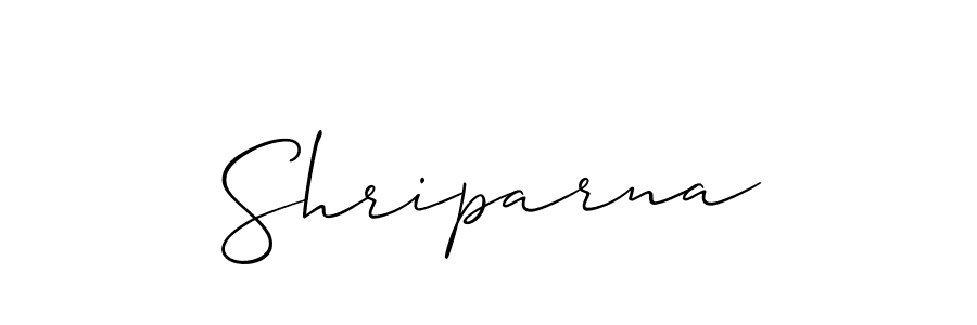 The best way (Allison_Script) to make a short signature is to pick only two or three words in your name. The name Shriparna include a total of six letters. For converting this name. Shriparna signature style 2 images and pictures png