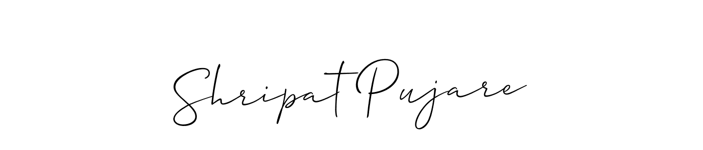 Create a beautiful signature design for name Shripat Pujare. With this signature (Allison_Script) fonts, you can make a handwritten signature for free. Shripat Pujare signature style 2 images and pictures png