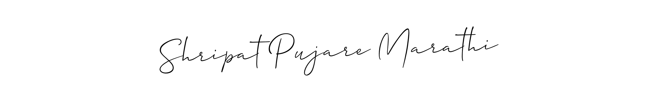 Design your own signature with our free online signature maker. With this signature software, you can create a handwritten (Allison_Script) signature for name Shripat Pujare Marathi. Shripat Pujare Marathi signature style 2 images and pictures png