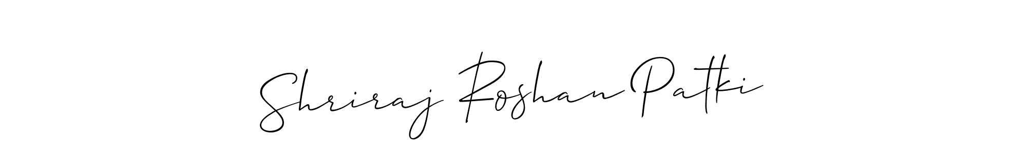 Design your own signature with our free online signature maker. With this signature software, you can create a handwritten (Allison_Script) signature for name Shriraj Roshan Patki. Shriraj Roshan Patki signature style 2 images and pictures png