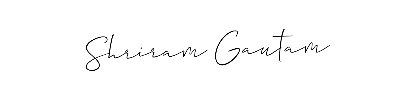 It looks lik you need a new signature style for name Shriram Gautam. Design unique handwritten (Allison_Script) signature with our free signature maker in just a few clicks. Shriram Gautam signature style 2 images and pictures png