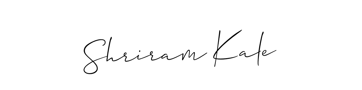 Design your own signature with our free online signature maker. With this signature software, you can create a handwritten (Allison_Script) signature for name Shriram Kale. Shriram Kale signature style 2 images and pictures png