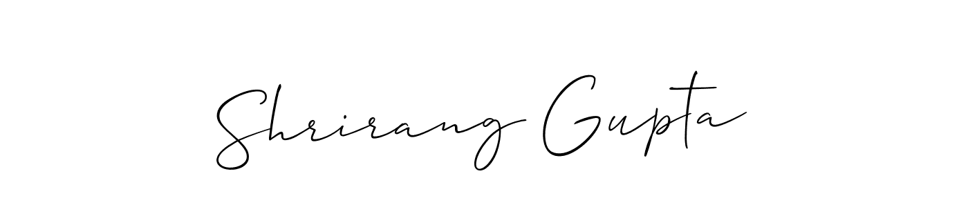 Design your own signature with our free online signature maker. With this signature software, you can create a handwritten (Allison_Script) signature for name Shrirang Gupta. Shrirang Gupta signature style 2 images and pictures png