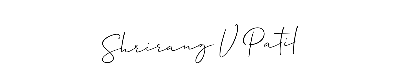 Best and Professional Signature Style for Shrirang V Patil. Allison_Script Best Signature Style Collection. Shrirang V Patil signature style 2 images and pictures png