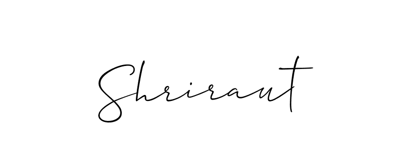 Use a signature maker to create a handwritten signature online. With this signature software, you can design (Allison_Script) your own signature for name Shriraut. Shriraut signature style 2 images and pictures png