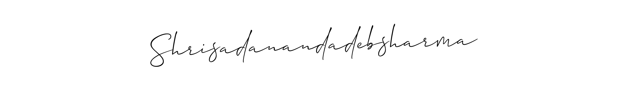 How to make Shrisadanandadebsharma signature? Allison_Script is a professional autograph style. Create handwritten signature for Shrisadanandadebsharma name. Shrisadanandadebsharma signature style 2 images and pictures png