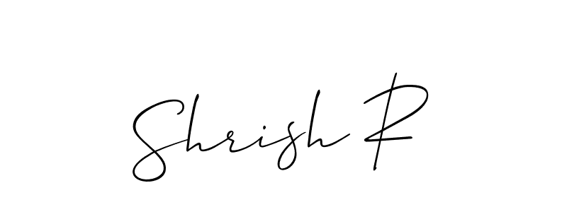 You should practise on your own different ways (Allison_Script) to write your name (Shrish R) in signature. don't let someone else do it for you. Shrish R signature style 2 images and pictures png