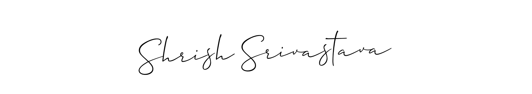 You should practise on your own different ways (Allison_Script) to write your name (Shrish Srivastava) in signature. don't let someone else do it for you. Shrish Srivastava signature style 2 images and pictures png