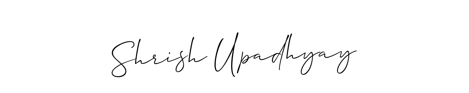 Make a beautiful signature design for name Shrish Upadhyay. With this signature (Allison_Script) style, you can create a handwritten signature for free. Shrish Upadhyay signature style 2 images and pictures png
