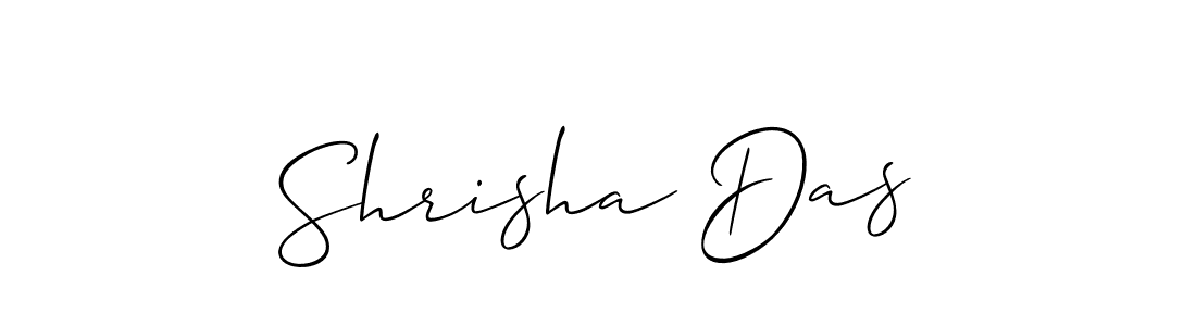 The best way (Allison_Script) to make a short signature is to pick only two or three words in your name. The name Shrisha Das include a total of six letters. For converting this name. Shrisha Das signature style 2 images and pictures png