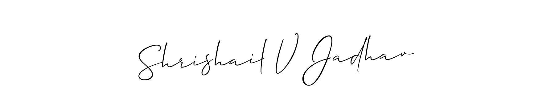 See photos of Shrishail V Jadhav official signature by Spectra . Check more albums & portfolios. Read reviews & check more about Allison_Script font. Shrishail V Jadhav signature style 2 images and pictures png