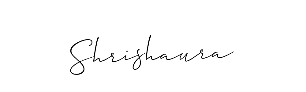 How to make Shrishaura signature? Allison_Script is a professional autograph style. Create handwritten signature for Shrishaura name. Shrishaura signature style 2 images and pictures png