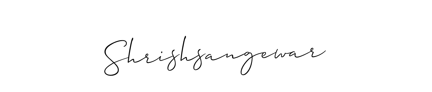 Use a signature maker to create a handwritten signature online. With this signature software, you can design (Allison_Script) your own signature for name Shrishsangewar. Shrishsangewar signature style 2 images and pictures png