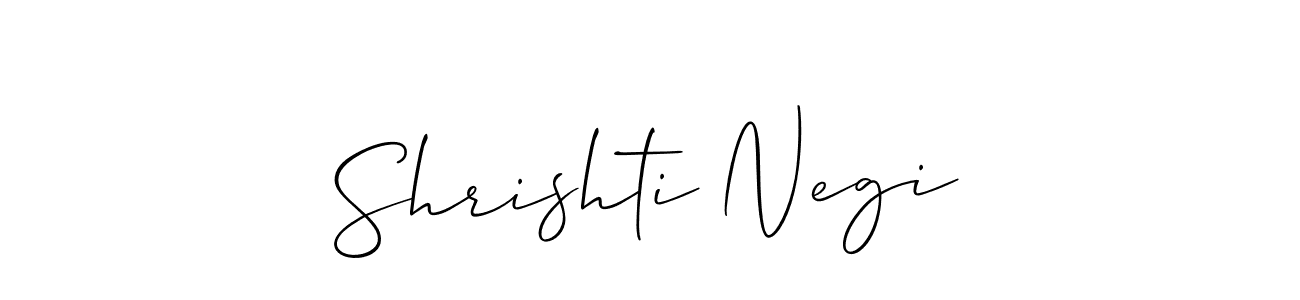 Also we have Shrishti Negi name is the best signature style. Create professional handwritten signature collection using Allison_Script autograph style. Shrishti Negi signature style 2 images and pictures png