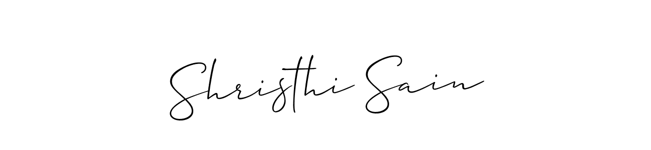 It looks lik you need a new signature style for name Shristhi Sain. Design unique handwritten (Allison_Script) signature with our free signature maker in just a few clicks. Shristhi Sain signature style 2 images and pictures png