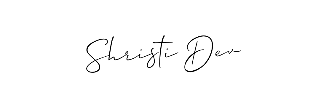How to make Shristi Dev signature? Allison_Script is a professional autograph style. Create handwritten signature for Shristi Dev name. Shristi Dev signature style 2 images and pictures png