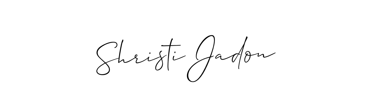 Once you've used our free online signature maker to create your best signature Allison_Script style, it's time to enjoy all of the benefits that Shristi Jadon name signing documents. Shristi Jadon signature style 2 images and pictures png