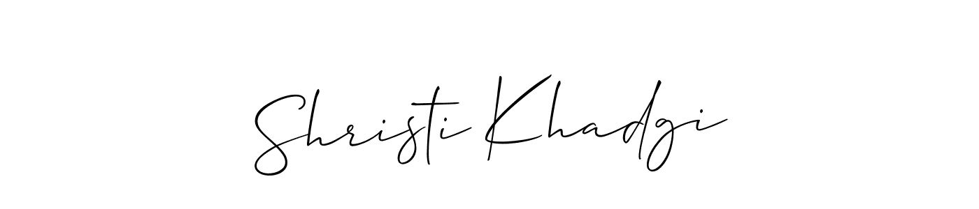 See photos of Shristi Khadgi official signature by Spectra . Check more albums & portfolios. Read reviews & check more about Allison_Script font. Shristi Khadgi signature style 2 images and pictures png