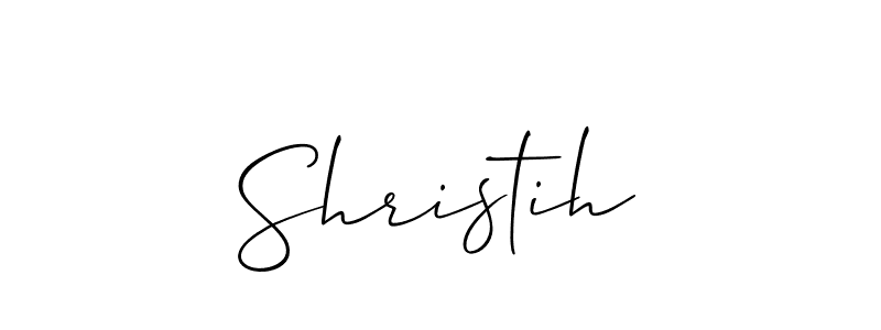 Also we have Shristih name is the best signature style. Create professional handwritten signature collection using Allison_Script autograph style. Shristih signature style 2 images and pictures png