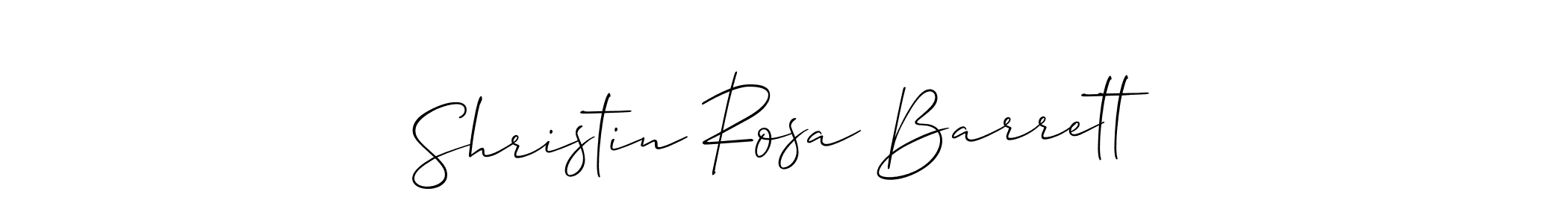 Use a signature maker to create a handwritten signature online. With this signature software, you can design (Allison_Script) your own signature for name Shristin Rosa Barrett. Shristin Rosa Barrett signature style 2 images and pictures png