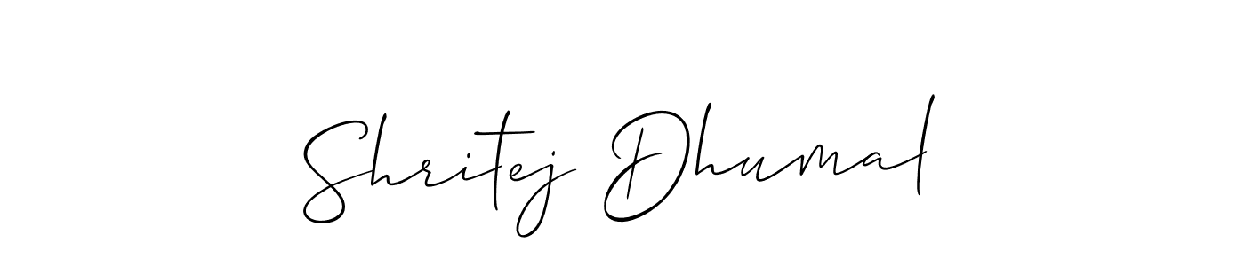 This is the best signature style for the Shritej Dhumal name. Also you like these signature font (Allison_Script). Mix name signature. Shritej Dhumal signature style 2 images and pictures png