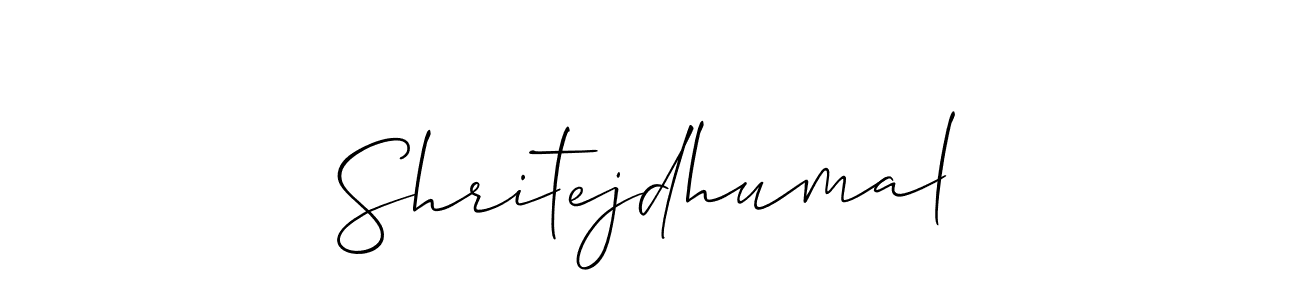 Similarly Allison_Script is the best handwritten signature design. Signature creator online .You can use it as an online autograph creator for name Shritejdhumal. Shritejdhumal signature style 2 images and pictures png
