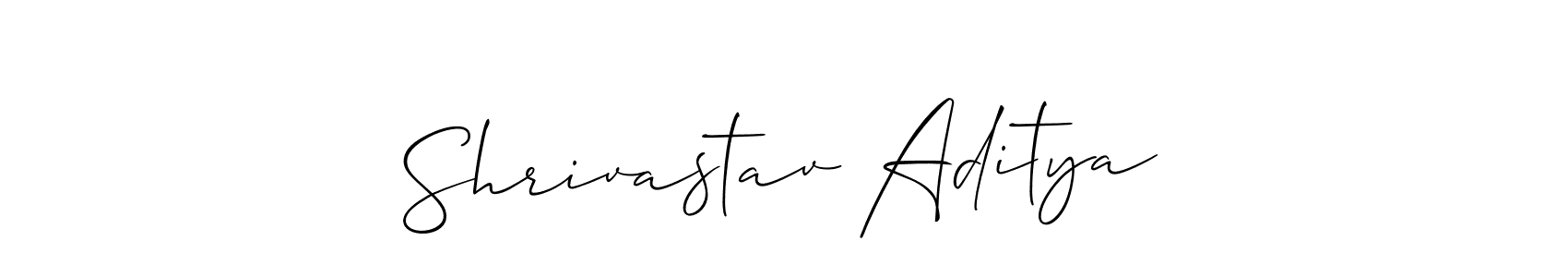 Similarly Allison_Script is the best handwritten signature design. Signature creator online .You can use it as an online autograph creator for name Shrivastav Aditya. Shrivastav Aditya signature style 2 images and pictures png