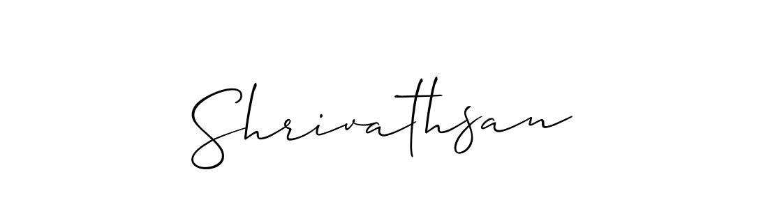 Design your own signature with our free online signature maker. With this signature software, you can create a handwritten (Allison_Script) signature for name Shrivathsan. Shrivathsan signature style 2 images and pictures png