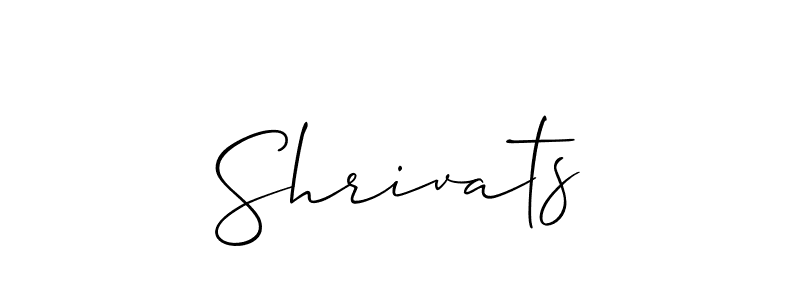 Make a beautiful signature design for name Shrivats. With this signature (Allison_Script) style, you can create a handwritten signature for free. Shrivats signature style 2 images and pictures png