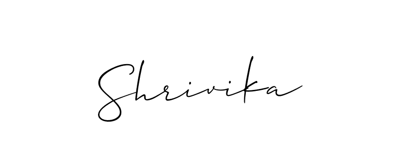 Shrivika stylish signature style. Best Handwritten Sign (Allison_Script) for my name. Handwritten Signature Collection Ideas for my name Shrivika. Shrivika signature style 2 images and pictures png