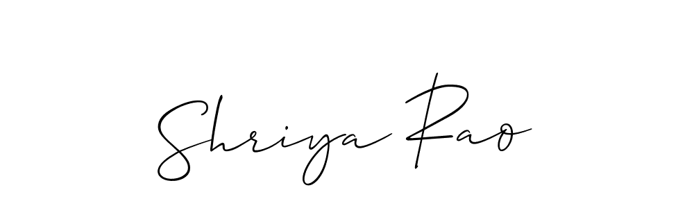 Also You can easily find your signature by using the search form. We will create Shriya Rao name handwritten signature images for you free of cost using Allison_Script sign style. Shriya Rao signature style 2 images and pictures png