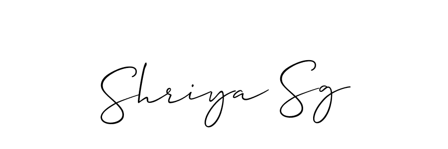 Allison_Script is a professional signature style that is perfect for those who want to add a touch of class to their signature. It is also a great choice for those who want to make their signature more unique. Get Shriya Sg name to fancy signature for free. Shriya Sg signature style 2 images and pictures png