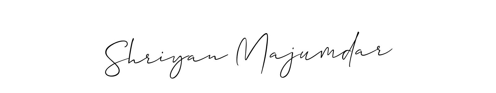 Create a beautiful signature design for name Shriyan Majumdar. With this signature (Allison_Script) fonts, you can make a handwritten signature for free. Shriyan Majumdar signature style 2 images and pictures png