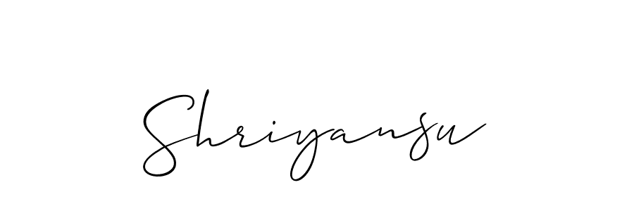 Allison_Script is a professional signature style that is perfect for those who want to add a touch of class to their signature. It is also a great choice for those who want to make their signature more unique. Get Shriyansu name to fancy signature for free. Shriyansu signature style 2 images and pictures png