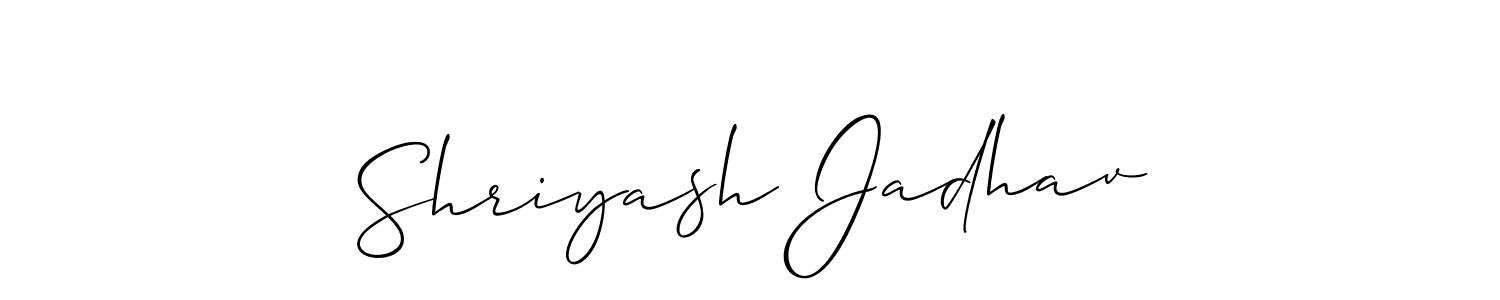 Also You can easily find your signature by using the search form. We will create Shriyash Jadhav name handwritten signature images for you free of cost using Allison_Script sign style. Shriyash Jadhav signature style 2 images and pictures png